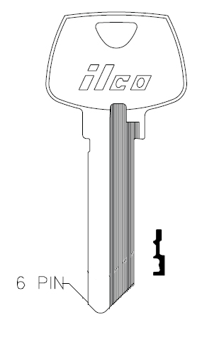 Ilco O1007LDH Sargent Key Blank