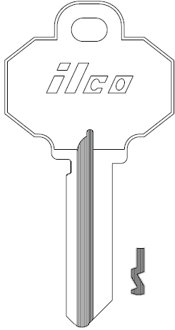 Ilco 1510 Baldwin Key Blank 5 Pin BW2