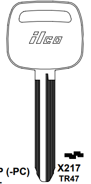 Ilco X217 Toyota Key Blank TR47 