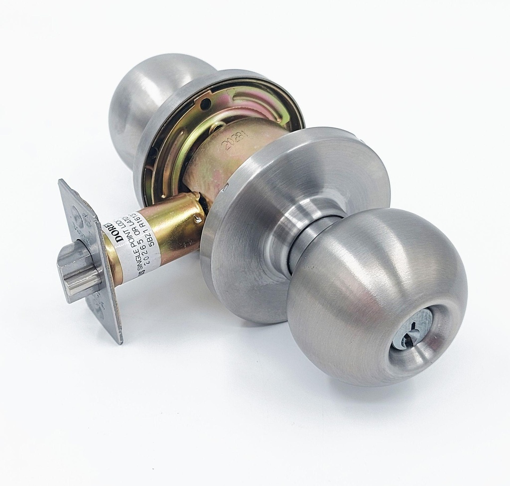 Dorex GX1B80C32D Grade 1 Storeroom Knob in Satin Stainless Steel