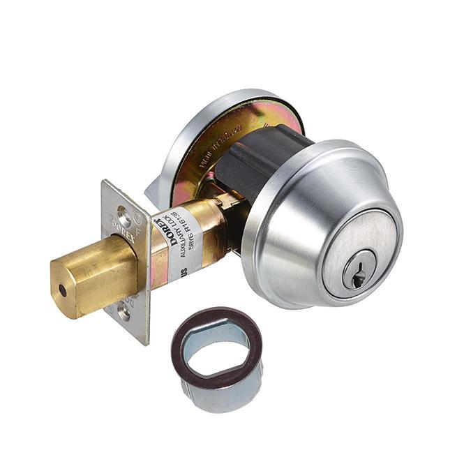 Dorex TLA51C26D-U Single Cylinder 4 way Bolt Satin Chrome Deadbolt w/ Schlage Keyway