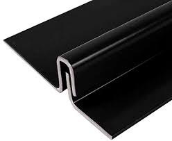 Frontline 2104 Interlock Astragal Steel Powder Coated Black 2.375W (2-3/8) (For Outswing Doors)