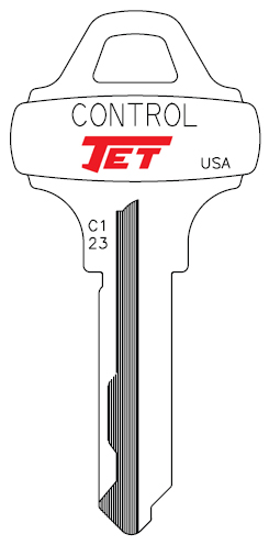 Jet SC123-CTL-NS Schlage Everest Control Key Blank C123 6 Pin
