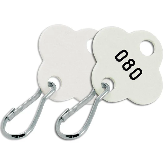 [25710] Lucky Line 1-100 Shamrock Tag, w/hook, White