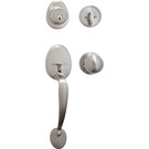[HDLBC0615KA4S] Master Lock HDLBC0615KA4S Residential Entrance Handle Set W/Biscuit Knob  Satin Nickel Schlage