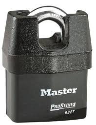 Master Lock 6327KA 2-5/8" (67mm) Wide ProSeries® Shrouded Laminated Steel Rekeyable Pin Tumbler Padlock, Keyed Alike w/ 12G523 Keyway
