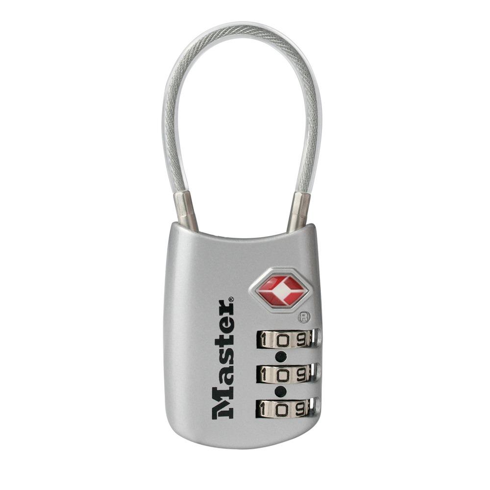 Master Lock 4688D 1-3/16" (30mm) Wide Set Your Own Combination TSA-Approved Luggage Lock with Flexible Shackle; Assorted Colors