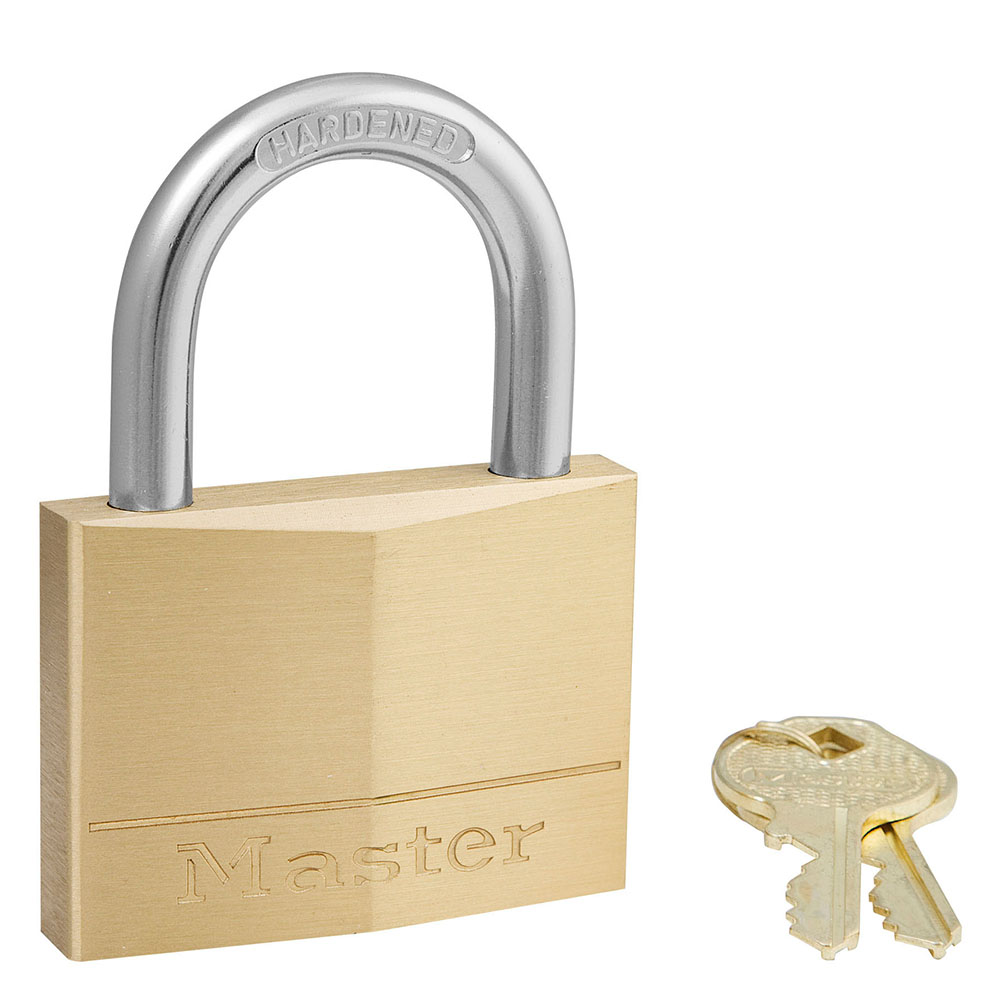 [160D] Master Lock 160D 2-3/8in (60mm) Wide Solid Brass Body Padlock
