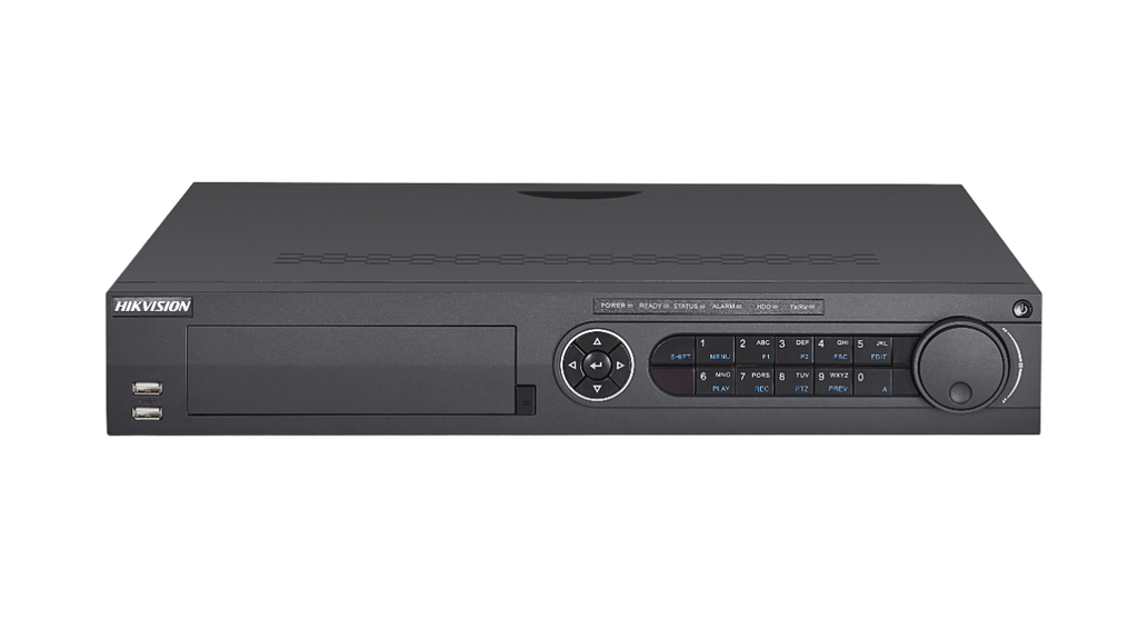 [DS-7316HUI-K4-4TB] HikVision Tribrid DVR, 16 Channel TurboHD/Analog, Auto-Detect, H.265+,  1080p/3MP/4MP/5MP 30/18/15/12fps + up to 18-ch 8MP IP Camera, 2-HDMI,  Alarm I/O, Front Panel Controls, 4TB