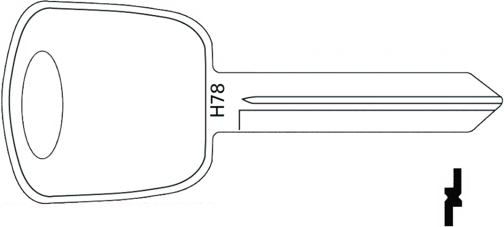 [1196CM] Ilco 1196CM Ford Key Blank H78