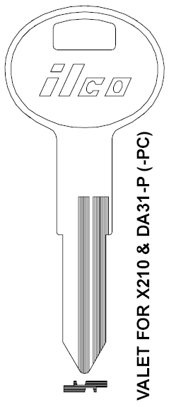 [X124] Ilco X124 Key Blank DA28
