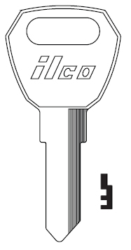 [1645] Ilco 1645 Fulton Hitch Key Blank