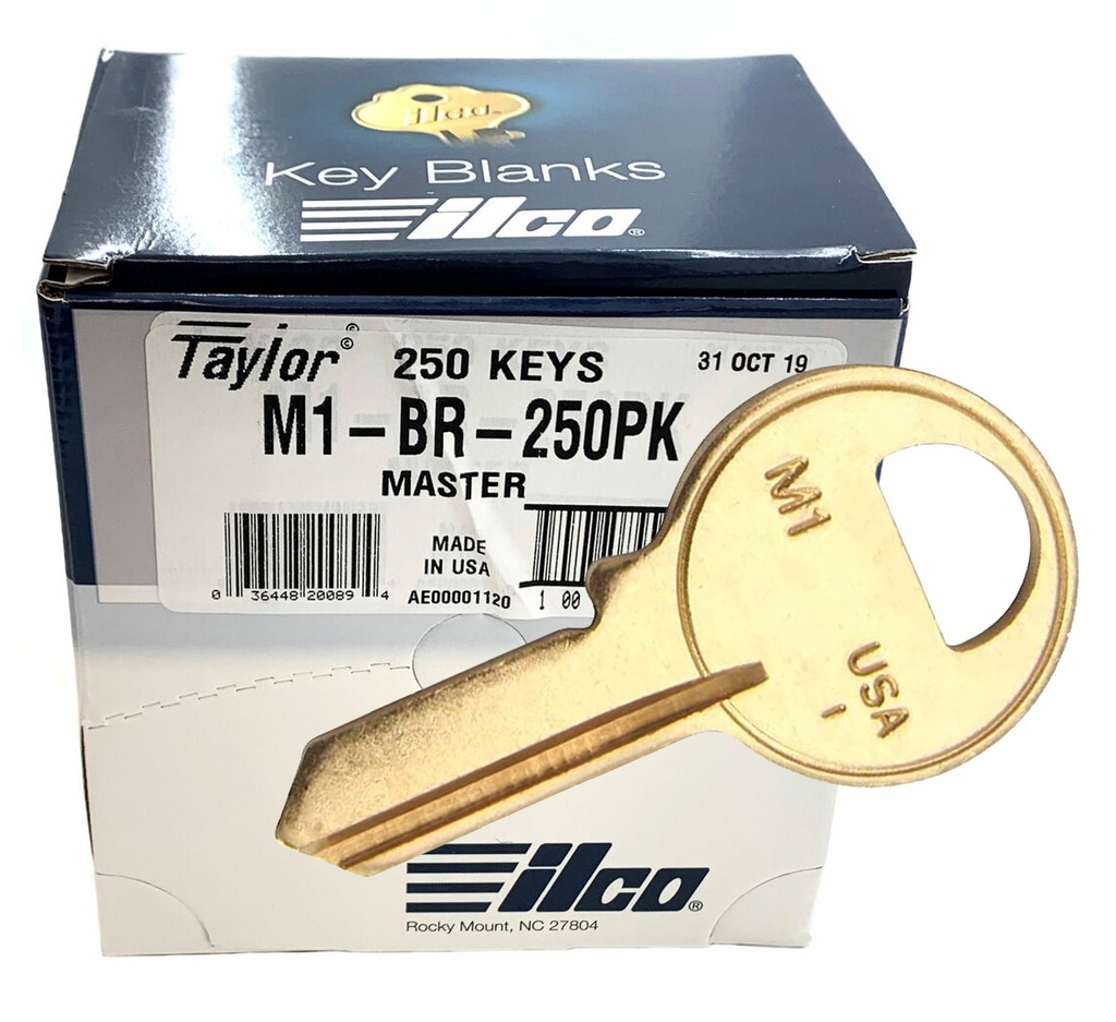 [M1-BR-250PK] M1-BR Master Key Blank – 1092 / M1