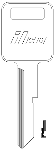 [P1098E] Ilco P1098E GMC Key Blank B44