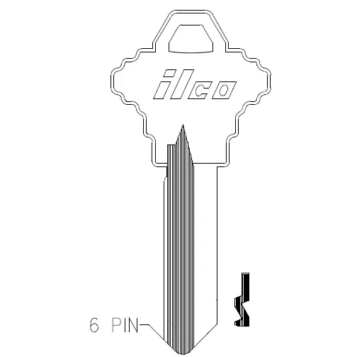 [SC4 BR 50pk] Ilco 1145A Key Blank – SC4 Brass