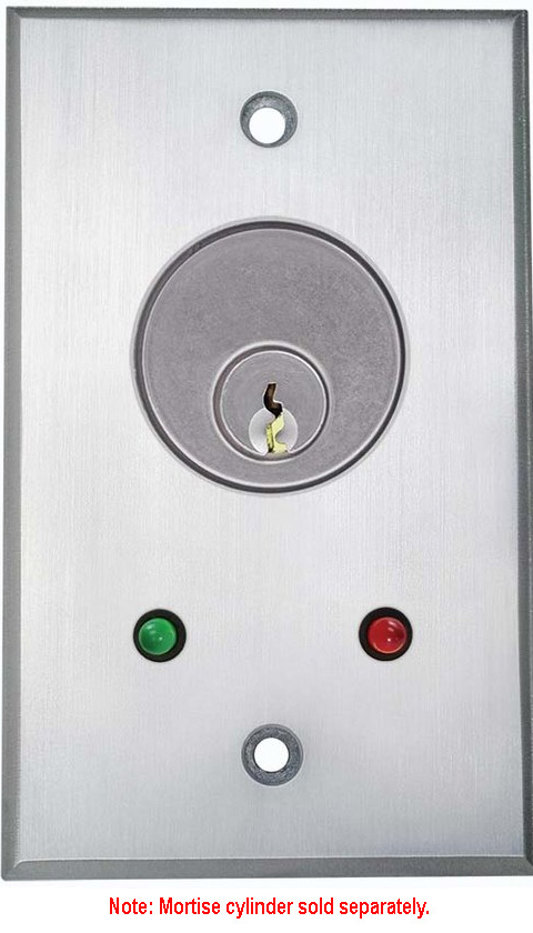 [CM-1160-7012] Camden FLUSH MOUNT KEY SWITCH (2) SPDT MAINT RED 12V LED