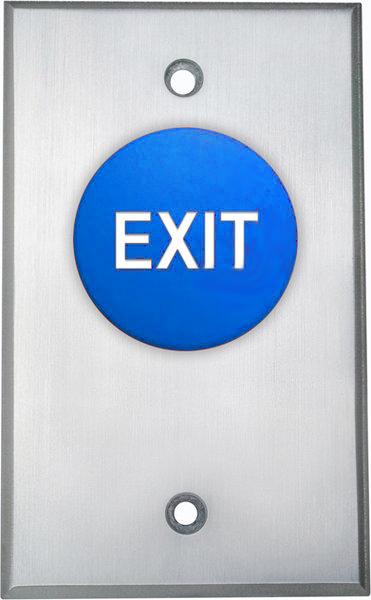 [CM-4020BE] Camden 1-5/8" Blue Pushbutton, Aluminum Faceplate Spring Return, N/O & N/C, Momentary (ADA)