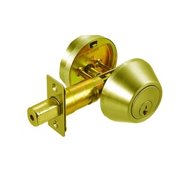 [20160C3KDW] Dorex 20160 Double Cylinder Polished Brass Deadbolt Weiser Keyway