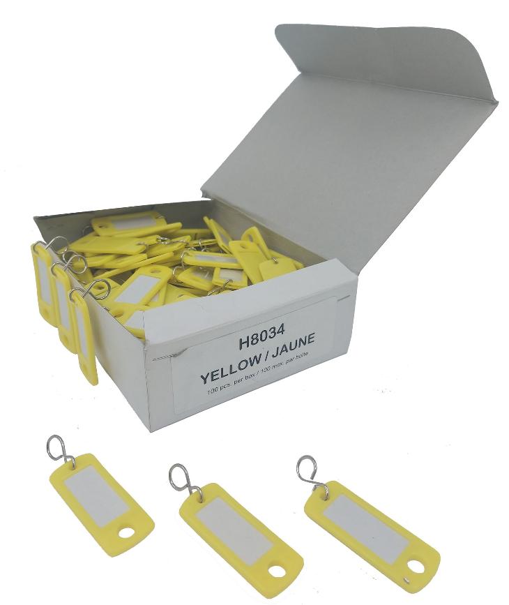 [H8034] 100/Pk Keytag w/ Split Ring
