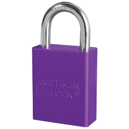 [A1105PRP] Purple Anodized Aluminum Safety Padlock, 1-1/2in (38mm) Wide with 1in (25mm) Tall Shackle