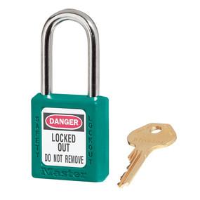 [410TEAL] Master Lock 410TEAL Teal Zenex™ Thermoplastic Safety Padlock, 1-1/2" (38mm) Wide with 1-1/2" (38mm) Tall Shackle