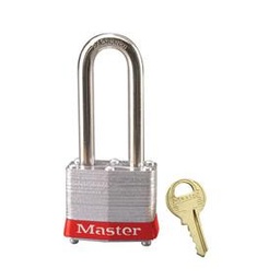 [3KALHRED 2246] Master Lock 3KA RED Red laminated steel safety padlock, 40mm wide with 51mm tall shackle keyed to 2246