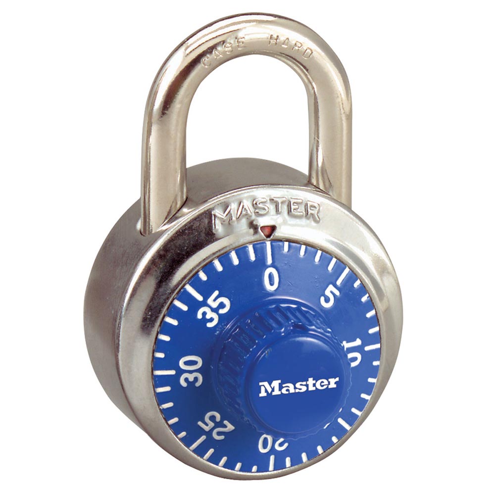 [1502BLU] Master Lock 1502BLU 1-7/8" (48mm) General Security Combination Padlock with Blue Colored Dial