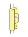 Don-jo Latch Protector ELP 208 - Silver Coated