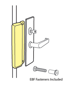 Don-jo Latch Protector w/ EBF Fasteners MELP 210 EBF - Silver Coated
