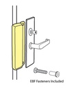 Don-jo Latch Protector w/ EBF Fasteners MELP 210 EBF - Silver Coated
