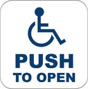 CM-45K/4 ; 'WHEELCHAIR' symbol and 'PUSH TO OPEN