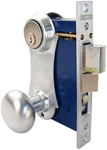 Marks 21AC/26D-W Right Hand Reverse Double Cylinder Entry Uni-Lock Knob/Plate Mortise Lockset for Iron Gate Doors