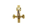 Marks 21AC/3-W-LHR Polished Brass US3 Left Hand Reverse (Out-Swinging Door) Ornamental Unilock Knob/Plate Mortise Entry Lockset Iron Gate Door Double Cylinder Lock Set