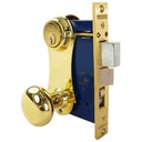 Marks 21AC Right Hand Reverse Double Cylinder Iron Gate Ornamental Knob Plate Mortise Lock Set with 2-1/2" Backset