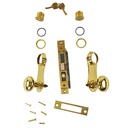 Marks 21AC Right Hand Reverse Double Cylinder Iron Gate Ornamental Knob Plate Mortise Lock Set with 2-1/2" Backset