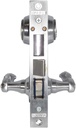 arks 9215AC/26D-W Right Hand Reverse Satin Chrome Double Cylinder Entry Uni-Lock Lever/Plate Mortise Lockset for Iron Gate Doors