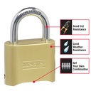 Brass Resettable Combination Padlock Retail Carded