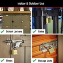 Brass Resettable Combination Padlock Retail Carded