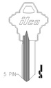 Ilco SC1 Schlage Key Blank 250 Bin Pack