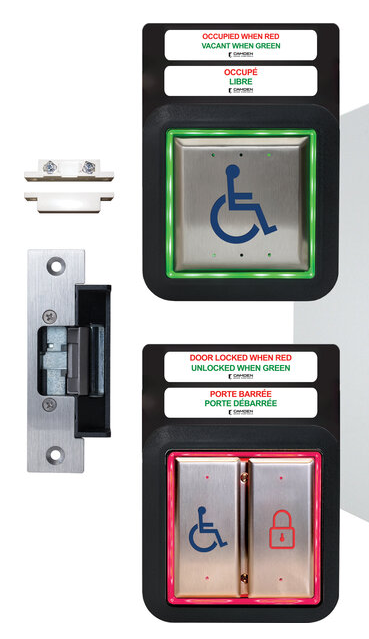 Camden Surface Mount Combo Illuminated Push Plate System