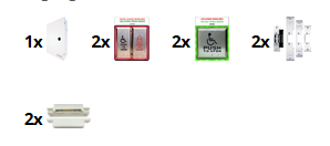 Camden RESTROOM CONTROL KIT W / 2 DOOR SURFACE MOUNT IN BILINGUAL