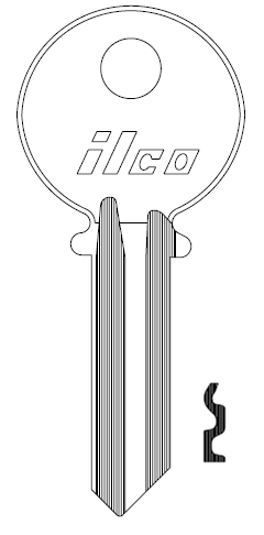 Ilco Y1-BR-50PK Key Blank 999 