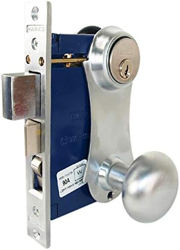 Marks USA 21AC/26D-W-RHR Mortise Lock (D-Cyl)  Entrance knobset 26D
