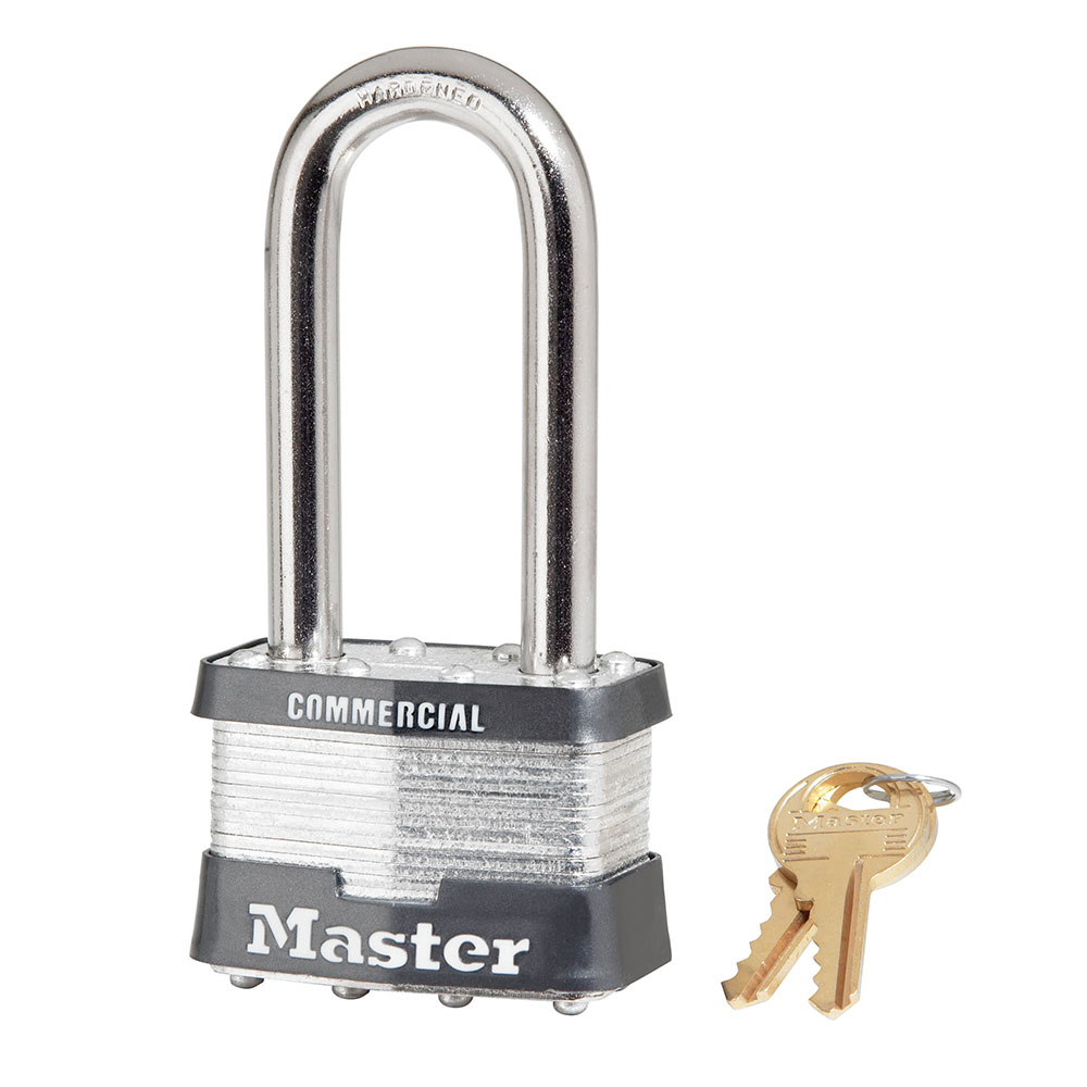 Master Lock 5KALJ 2" (51mm) Wide Laminated Steel Pin Tumbler Padlock with 2-1/2" (64mm) Shackle, Keyed Alike w/ 2043 Keyway 