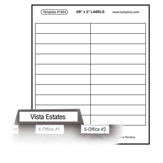 Lucky Line 19712 File-A-Key™ Tab Labels 3/8" x 2"