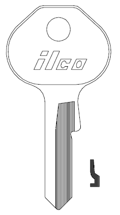 Ilco 1092-900 Key Blank M19