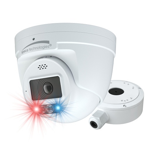 [O4TDD2] Speco O4TDD2 4MP Outdoor IP Turret Camera, 2.8 Fixed Lens Visual Deterrent