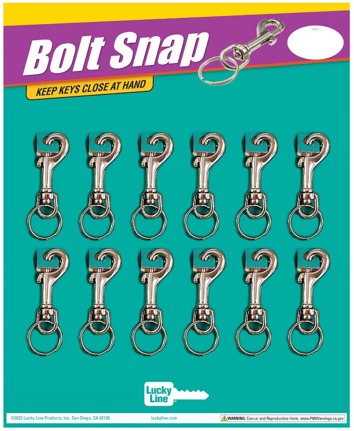 Lucky Line Bolt Snaps W/1-1/8" Ring