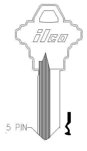 Ilco 1145L Schlage Key Blank 