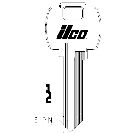 Ilco A1054WD Falcon Key Blank 6 Pin FA3